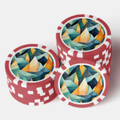 Gekartelde vormen Abstract Poker Chips (Opstapeling)