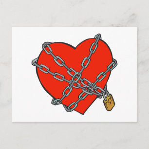 geketend en gesloten hart briefkaart