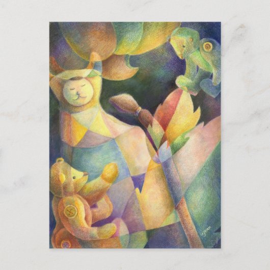 Gekilde dieren briefkaart (Voorkant)