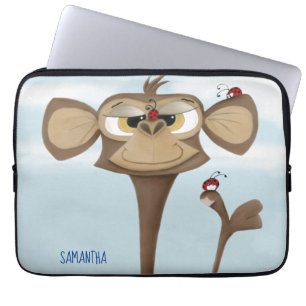Gekke Aap en Lieveheersbeestjes Laptop Sleeve