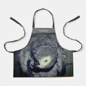 Gekke African Grey Parrot gepersonaliseerd Schort (Voorkant)