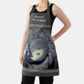 Gekke African Grey Parrot gepersonaliseerd Schort (Insitu)