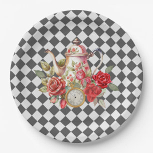 Gekke Alice Mad Hatter Wonderland Verjaardag Papieren Bordje