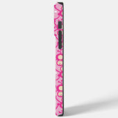 Gekke apen in roze patroonvlinderbloemigen Kinder Case-Mate iPhone Case (Achterkant / Links)