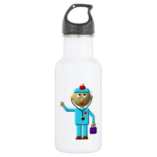 Gekke Arts met Apple op zijn hoofd & Medische Zak Waterfles