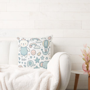 Gekke babykamer decoratieve kussen