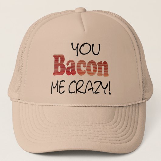 Gekke Bacon Hoed Trucker Pet (Voorkant)