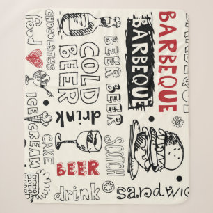 Gekke BBQ: grillige Doodle Art Sherpa Deken