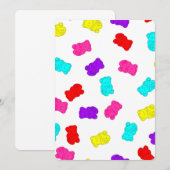 gekke beren kleurrijke regenboog snoep kaart (Voorkant / Achterkant)