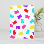 gekke beren kleurrijke regenboog snoep kaart (Staand voorkant)