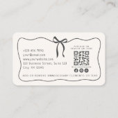 Gekke boog, QR-code Evenementenplanning Visitekaartje (Achterkant)