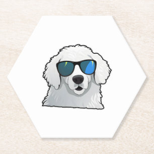 Gekke brillen Kuvasz Classic T-shirt Kartonnen Onderzetters