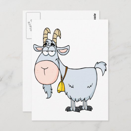 gekke cartoon billy geitenvlees briefkaart (Voorkant / Achterkant)