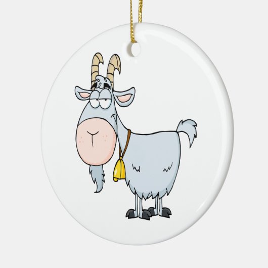 gekke cartoon billy geitenvlees keramisch ornament (Links)