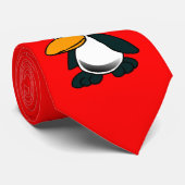 Gekke Cartoon Penguin Stropdas (Opgerold)
