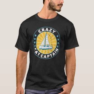 Gekke Catamaran Kapitein Zeil Zeiler 12 T-shirt