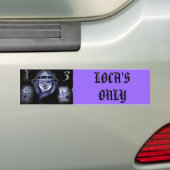 gekke chola, LOCA IS ALLEEN Bumpersticker (Op auto)