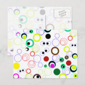 Gekke cirkels achtergrond briefkaart (Voorkant / Achterkant)