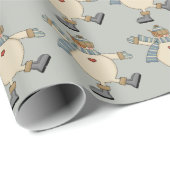 Gekke Dansende Snowman Cadeaupapier (Rol Hoek)