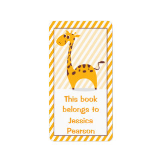 Gekke Dit boek hoort bij Giraffe Bookplate Etiket