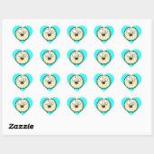 Gekke Donut strooit vanille ijsjes zoet dessert Hart Sticker (Vel)