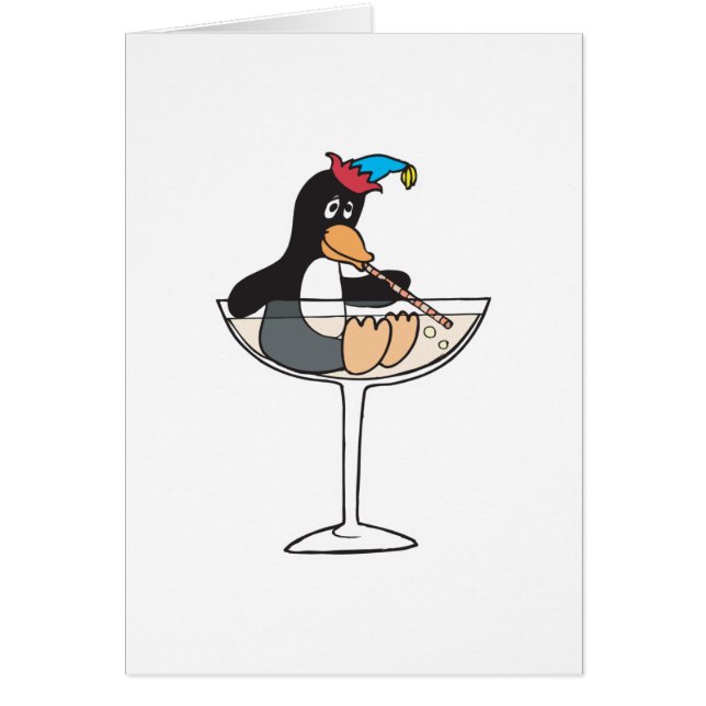 gekke drink pinguïn (Voorkant)