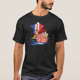 Gekke Eiffeltoren Rubber Duck T-Shirt