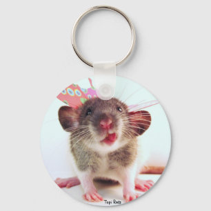 Gekke Flutterby Rat Sleutelhanger