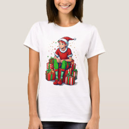 Gekke Funny Christmas Santa Claus Elf Kind T-shirt