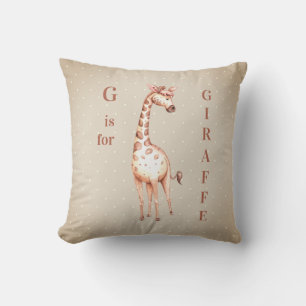 Gekke G is voor GIRAFFE Stippen Kussen