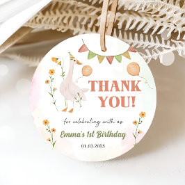 Gekke Gans 1e Verjaardagsfeest Bedankjes Labels