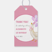 Gekke Gans 1e Verjaardagsfeest Cadeaulabel (Achterkant)