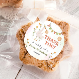 Gekke Gans 1e Verjaardagsfeest Classic Round Stick Ronde Sticker