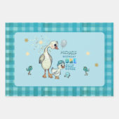 Gekke Gans 1st Boy Verjaardag Wrapping Paper Set (Voorkant)