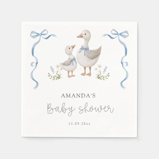 Gekke Gans baby shower Servet (Voorkant)