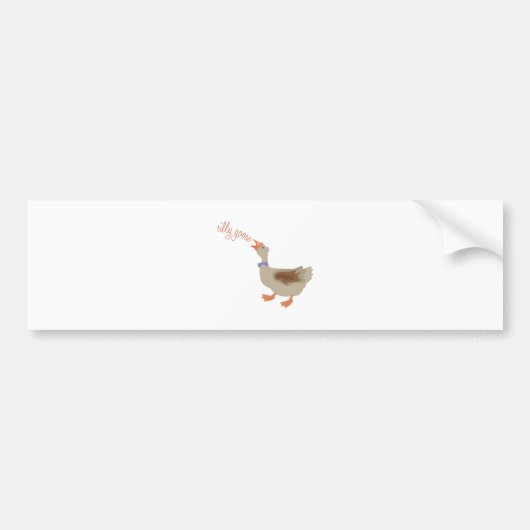 Gekke gans bumpersticker (Voorkant)