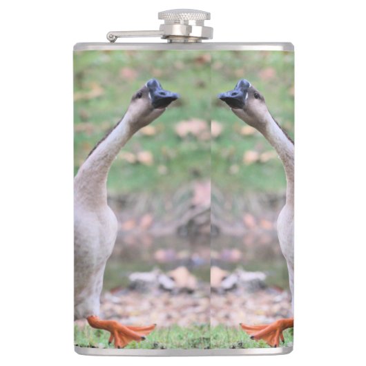 Gekke gans heupfles (Voorkant)