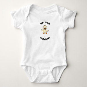 Gekke Gans in Training Nieuwe Baby Bodysuit