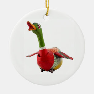 Gekke gans keramisch ornament