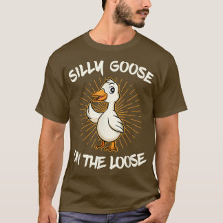 Gekke gans op de los t-shirt