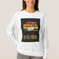 gekke gans op het losse shirt,