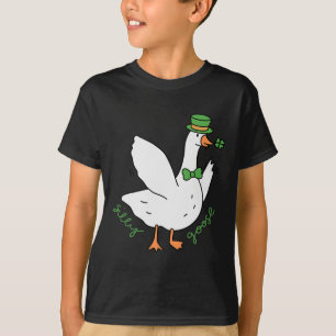 Gekke Gans St Patrick's Day Leprechaun Pet Iers T-shirt