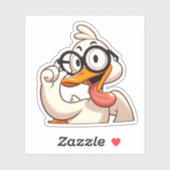 Gekke gans sticker (Vel)