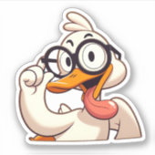 Gekke gans sticker (Voorkant)