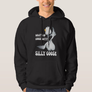 Gekke gans whats up ganzenpeuk hoodie