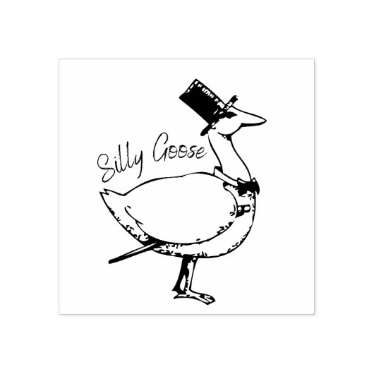 Gekke ganzenstempel rubberstempel (Afrduk)