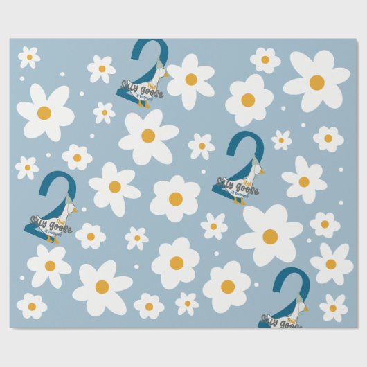 Gekke ganzenwikkelpapier cadeaupapier (Vlak)