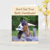 Gekke geitendag kaart (Gele Bloem)