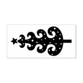 Gekke gestileerde kerstboomhout 	rubberstempel (Afrduk)