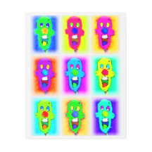 Gekke gezicht kaal man tijd negen